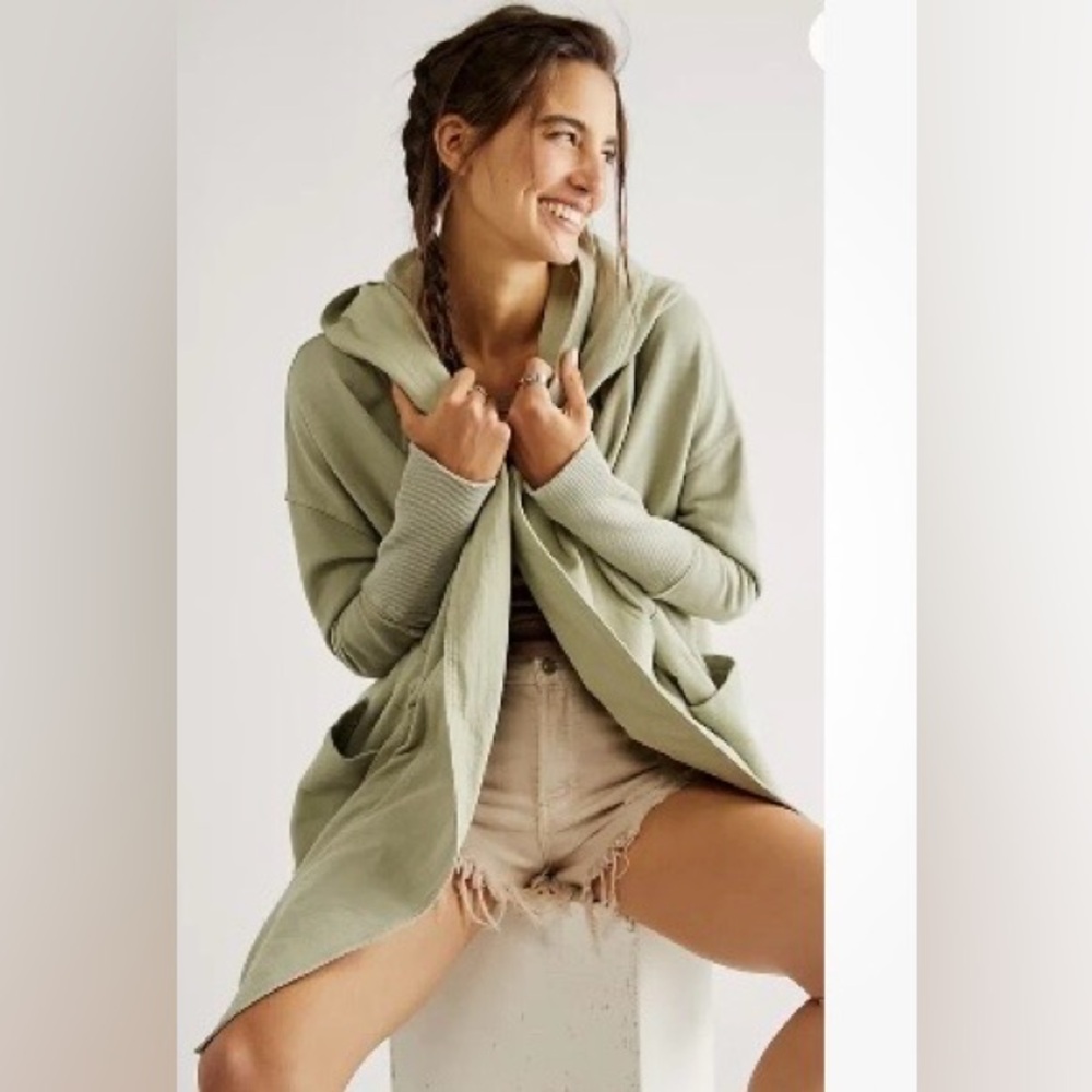 Free People Brentwood Shawl Collar Hoodie NWT.